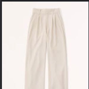 Abercrombie Beige Tailored Wide Leg Trousers